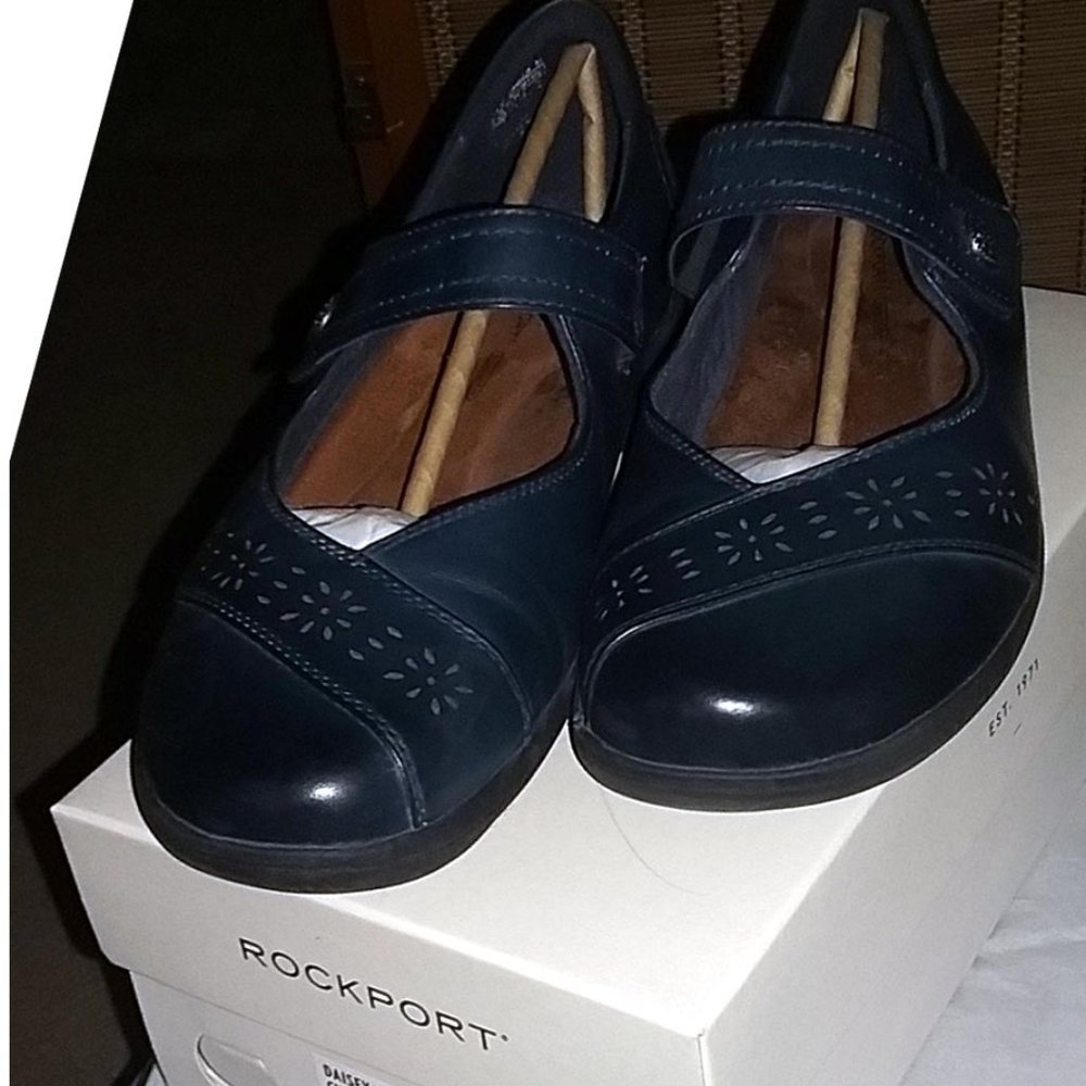 Navy Rockport Comfort Shoes - Mary Jane 11M